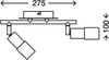 Briloner-Leuchten-Plafoniera-con-FarettiLED-Integrata,-5-W,-Satinati,-27.5.-x-8-x-10-cm-[Classe-di-efficienza-energetica-A++]