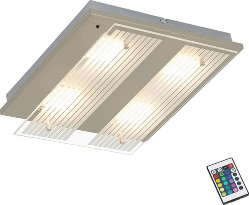 Briloner-Leuchten-Plafoniera-LED-Integrata,-3.6-W,-Satinati,-33-x-30-x-6.6-cm-[Classe-di-efficienza-energetica-A+]