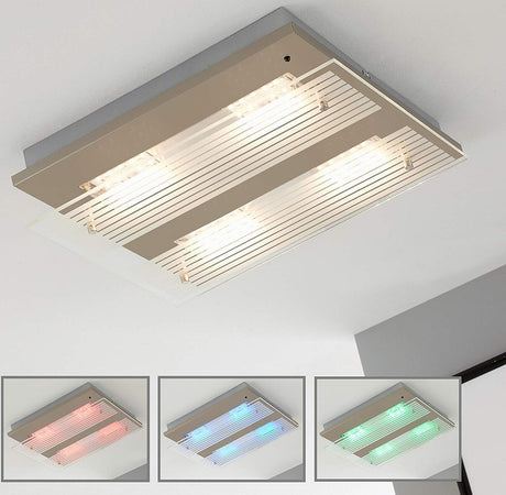 Briloner-Leuchten-Plafoniera-LED-Integrata,-3.6-W,-Satinati,-33-x-30-x-6.6-cm-[Classe-di-efficienza-energetica-A+]