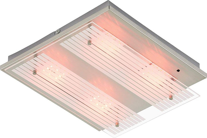 Briloner-Leuchten-Plafoniera-LED-Integrata,-3.6-W,-Satinati,-33-x-30-x-6.6-cm-[Classe-di-efficienza-energetica-A+]