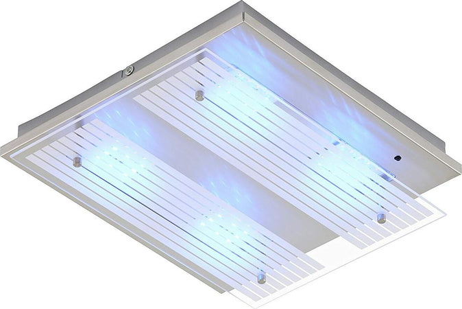 Briloner-Leuchten-Plafoniera-LED-Integrata,-3.6-W,-Satinati,-33-x-30-x-6.6-cm-[Classe-di-efficienza-energetica-A+]