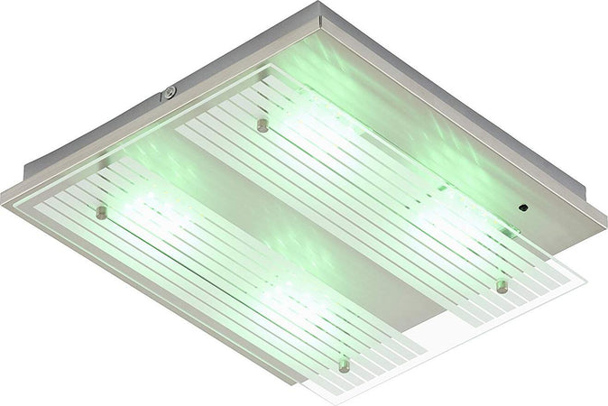 Briloner-Leuchten-Plafoniera-LED-Integrata,-3.6-W,-Satinati,-33-x-30-x-6.6-cm-[Classe-di-efficienza-energetica-A+]