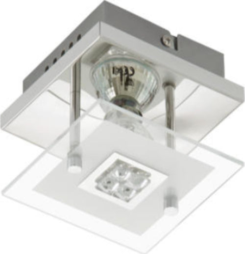 BRILONER--PLAFONIERA-1-LED---3W-250LM-3000K-CROMO/VETRO-SATINATO-TRASPARENTE