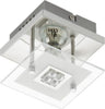 BRILONER--PLAFONIERA-1-LED---3W-250LM-3000K-CROMO/VETRO-SATINATO-TRASPARENTE
