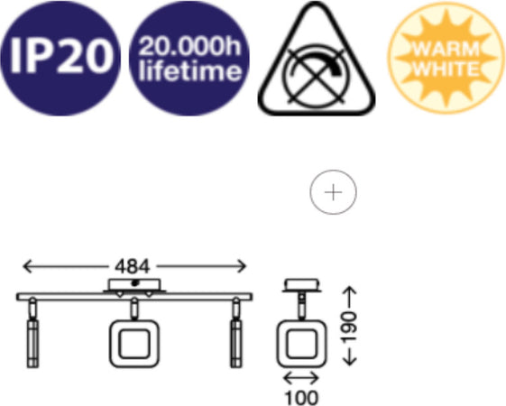 BRILONER--PLAFONIERA-3-LED---3,5W--33LUMEN-CROMO