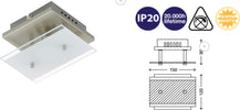 BRILONER--PLAFONIERA-LED-3W--250-LUMEN--3000K-NICHEL-SATINATO/VETRO-SATINATO-GU10