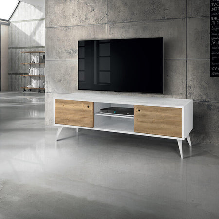 BRODY---mobile-porta-tv-moderno-in-abete-spazzolato-naturale-160x45x55-Bianco-Milani-Home