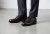 Scarpa Uomo Santoni - Oxford Stringate Brogue pelle testa di moro