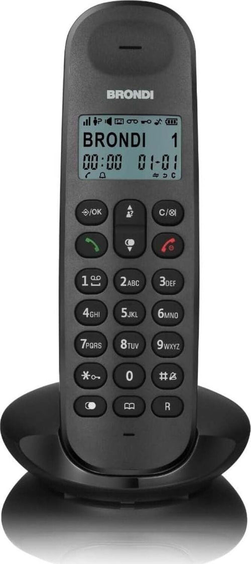 Brondi-Lotus-Telefono-Cordless-Nero