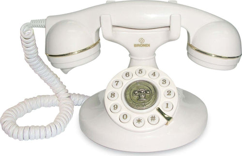 Brondi-Vintage-10-Telefono-Con-Filo-Bianco