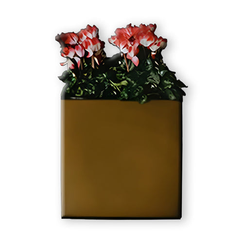 Vaso Cromia Cube quadrato decorazione a tinta unita in resina Made in Italy