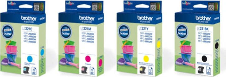 Brother - Cartuccia - C-M-Y-K - LC221VALBP Elettronica/Informatica/Stampanti e accessori/Accessori per stampanti a inchiostro e laser/Cartucce d'inchiostro Eurocartuccia - Pavullo, Commerciovirtuoso.it