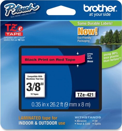 Brother - Nastro - Nero-Rosso - TZE421 - 9mm x 8mt Cancelleria e prodotti per ufficio/Elettronica per ufficio/Accessori/Accessori per etichettatrici Eurocartuccia - Pavullo, Commerciovirtuoso.it