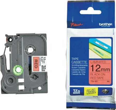 Brother - Nastro - Nero-Rosso - TZE431 - 12mm x 8mt Cancelleria e prodotti per ufficio/Elettronica per ufficio/Accessori/Accessori per etichettatrici Eurocartuccia - Pavullo, Commerciovirtuoso.it