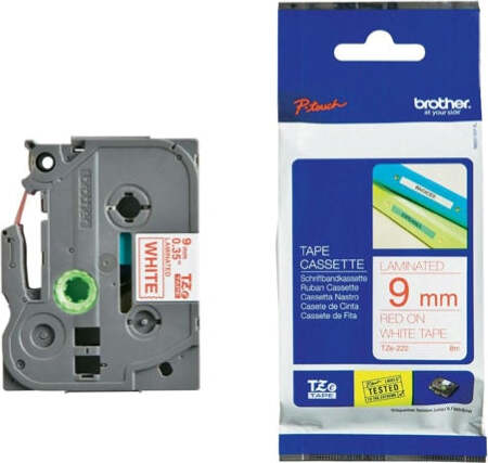 Brother - Nastro - Rosso-Bianco - TZE222 - 9mm x 8mt Cancelleria e prodotti per ufficio/Elettronica per ufficio/Accessori/Accessori per etichettatrici Eurocartuccia - Pavullo, Commerciovirtuoso.it