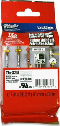 Brother - Nastro con adesivo resistente - Nero-Bianco - TZES241 - 18mm x 8mt Cancelleria e prodotti per ufficio/Elettronica per ufficio/Accessori/Accessori per etichettatrici Eurocartuccia - Pavullo, Commerciovirtuoso.it