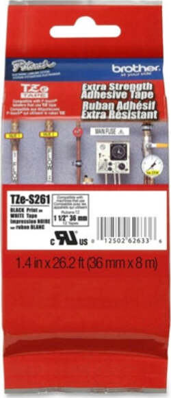 Brother - Nastro con adesivo resistente - Nero-Bianco - TZES261 - 36mm x 8mt Cancelleria e prodotti per ufficio/Elettronica per ufficio/Accessori/Accessori per etichettatrici Eurocartuccia - Pavullo, Commerciovirtuoso.it