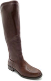 Brown - Stivali donna in ecopelle con elastico marrone