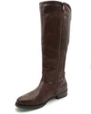 Brown - Stivali donna in ecopelle con elastico marrone