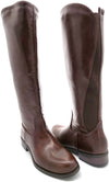 Brown - Stivali donna in ecopelle con elastico marrone