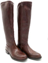 Brown - Stivali donna in ecopelle con elastico marrone