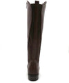 Brown - Stivali donna in ecopelle con elastico marrone