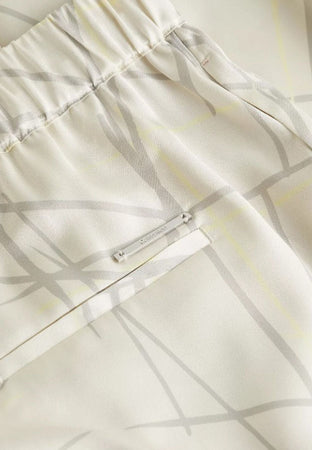 calvin klein PANTALONE LW SHINY SATIN PYJAMA PANT da donna