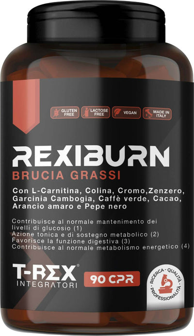 Brucia-Grassi-Naturale-In-Compresse-Rexiburn-Potente-Effetto-Dimagrante,-Termogeni0co-E-Anti-Fame-|-A-Base-Di-L-carnitina,-Zenzero,-Piperina,-Glucomannano,-Garcinia-Cambogia-E-Caffè-Verde-|-90-Compresse