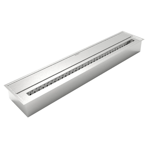 Bruciatore a Bioetanolo in Acciaio Inox serbatoio da incasso con lana di roccia da 7 lt 91 cm