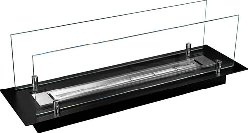 Bruciatore a Bioetanolo in Acciaio con vetri serbatoio da incasso da 0,7 lt 65 cm Fai da te/Caminetti e accessori/Caminetti gel ed etanolo Decor Space - Altamura, Commerciovirtuoso.it