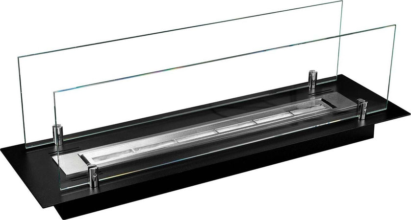 Bruciatore a Bioetanolo in Acciaio con vetri serbatoio da incasso da 0,7 lt 65 cm Fai da te/Caminetti e accessori/Caminetti gel ed etanolo Decor Space - Altamura, Commerciovirtuoso.it