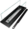 Bruciatore a Bioetanolo in Acciaio con vetri serbatoio da incasso da 1 lt 100 cm Fai da te/Caminetti e accessori/Caminetti gel ed etanolo Decor Space - Altamura, Commerciovirtuoso.it