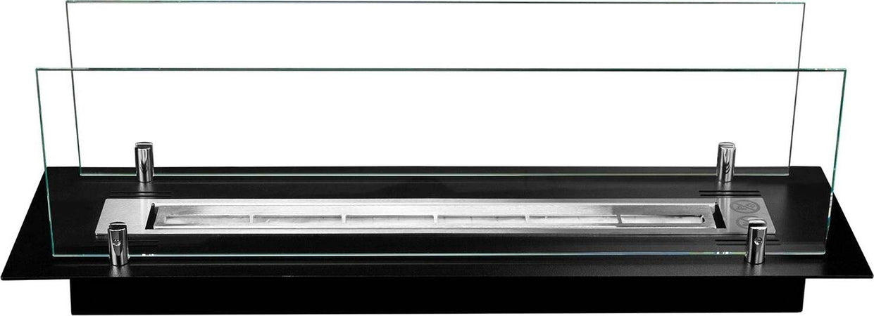 Bruciatore a Bioetanolo in Acciaio con vetri serbatoio da incasso da 1 lt 100 cm Fai da te/Caminetti e accessori/Caminetti gel ed etanolo Decor Space - Altamura, Commerciovirtuoso.it
