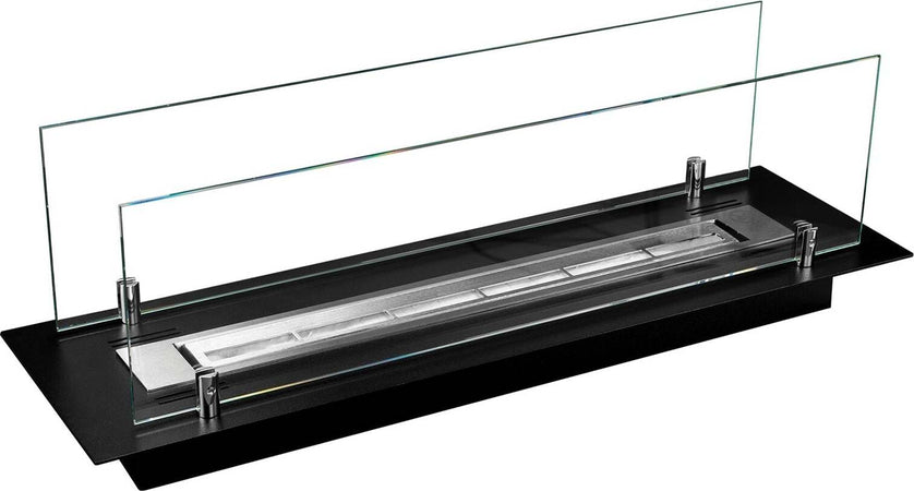 Bruciatore a Bioetanolo in Acciaio con vetri serbatoio da incasso da 1 lt 100 cm Fai da te/Caminetti e accessori/Caminetti gel ed etanolo Decor Space - Altamura, Commerciovirtuoso.it