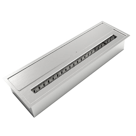 Bruciatore a Bioetanolo in Acciaio Inox serbatoio da incasso con lana di roccia da 4,5 lt 61 cm