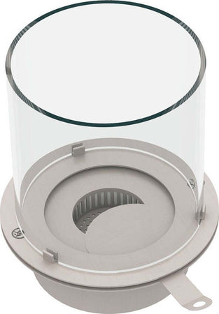 Bruciatore a Bioetanolo in Acciaio tondo con vetro serbatoio da incasso Fai da te/Caminetti e accessori/Caminetti gel ed etanolo Decor Space - Altamura, Commerciovirtuoso.it