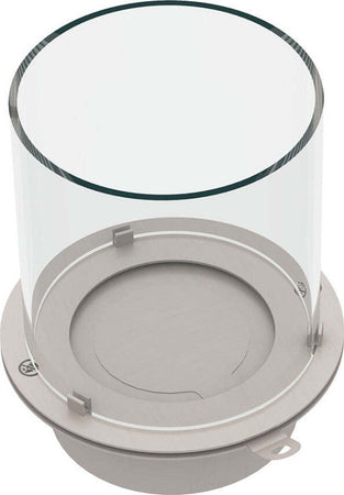 Bruciatore a Bioetanolo in Acciaio tondo con vetro serbatoio da incasso Fai da te/Caminetti e accessori/Caminetti gel ed etanolo Decor Space - Altamura, Commerciovirtuoso.it