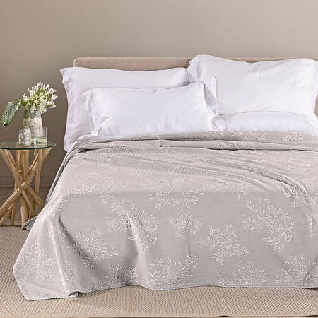 Copriletto Non Trapuntato In Raso Jacquard Brughiera Matrimoniale - Caleffi