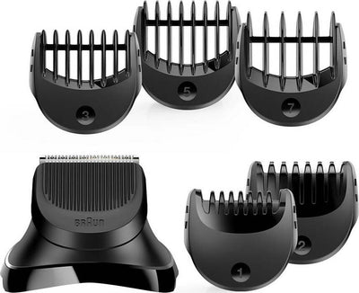 BT32-Testina-Regolabarba-con-5-Pettini-per-Rasoi-Braun-Serie-3