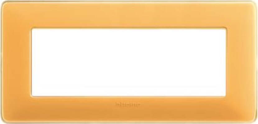 BTICINO---MATIX-PLACCA-6-MODULI---COLORE-AMBRA-E-MATERIALE-TECNOPOLIMERO