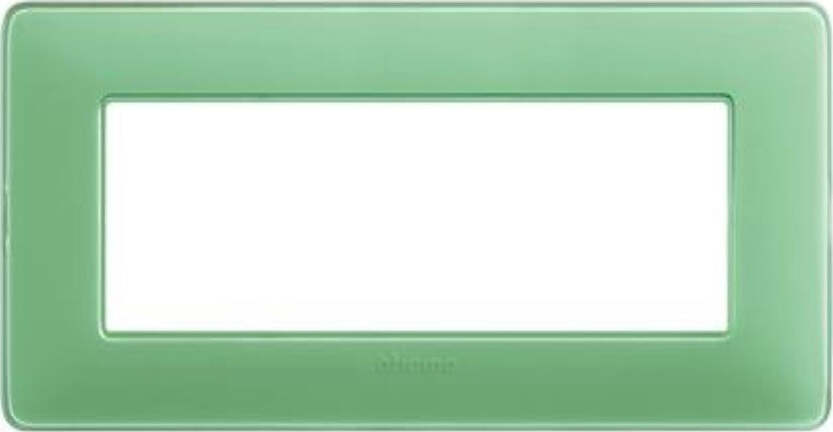 BTICINO---MATIX-PLACCA-6-MODULI---COLORE-TE-VERDE-E-MATERIALE-TECNOPOLIMERO