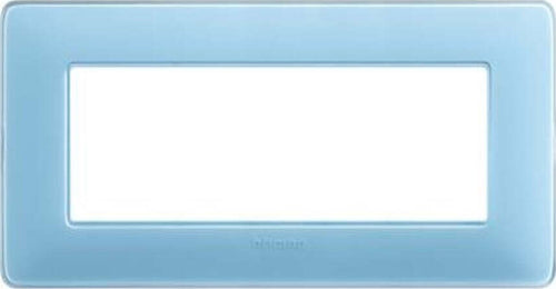 BTICINO---MATIX-PLACCA-6-MODULI---COLORE-TURCHESE-E-MATERIALE-TECNOPOLIMERO