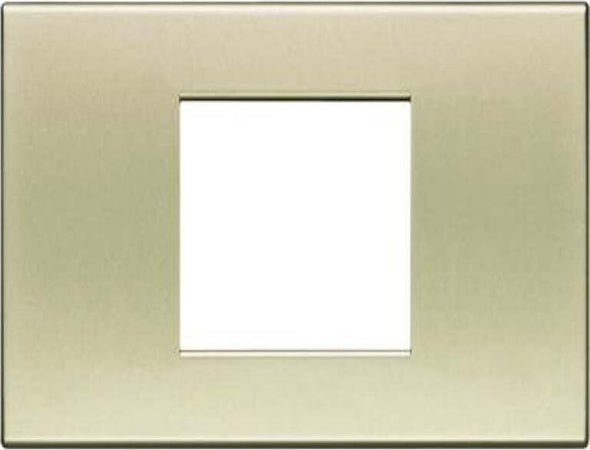 BTICINO---PLACCA-2-MODULI-ARGENTO-LUCIDO-N4819SA