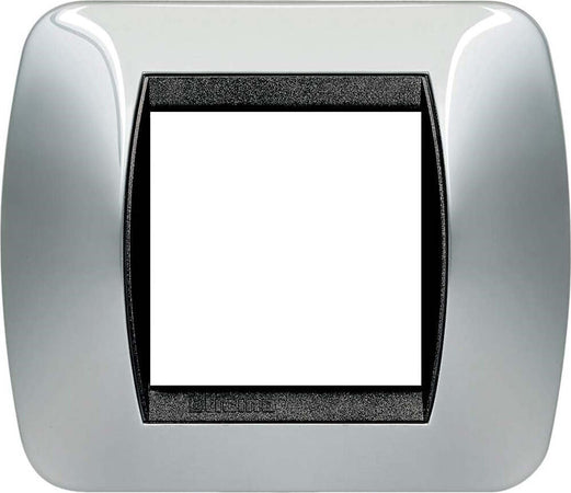 BTICINO---PLACCA-2-MODULI-COLORE-TITANIO-CHIARO