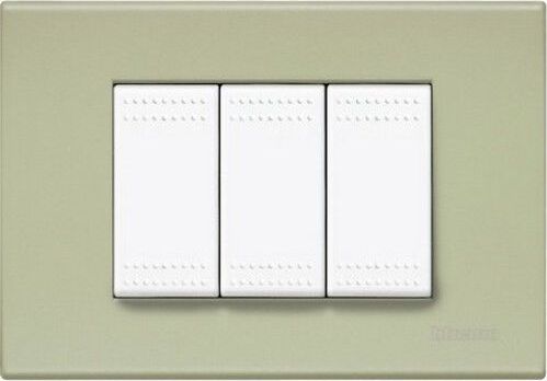 BTICINO---PLACCA-3-MODULI-VERDE-CHIARO-N4803VE