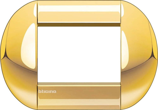 BTICINO---PLACCA-3P-ORO