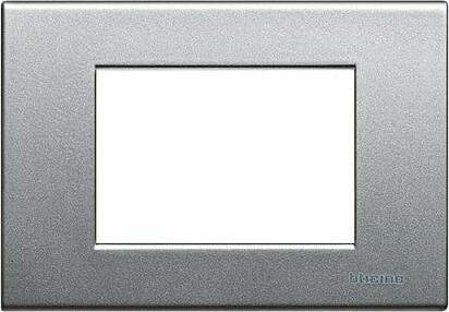 BTICINO---PLACCA-LIGHT-TECH-3-MODULI-SERIE-LIVINGLIGHT-COLORE-GRIGIO-ARGENTO-NT4803TH