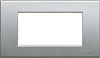 BTICINO---PLACCA-LIGHT-TECH-4-MODULI-GRIGIO-ARGENTO-NT4804TH