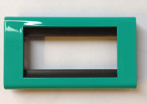 BTICINO---PLACCA-LIVING-CLASSIC-4-MODULI-COLORE-VERDE-ACQUA-COD.-4714VA