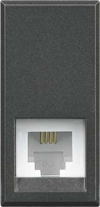 BTICINO-AXOLUTE---CONNETTORE-TELEFONICO-RJ11---CONNESSIONE-TIPO-K10---COLORE-ANTRACITE